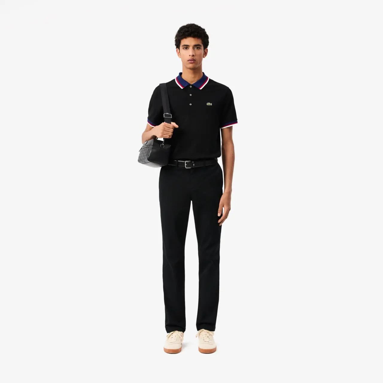 Áo Lacoste Regular Fit Stretch Mini Piqué 'Black' PH3461-51-031 — ảnh 2