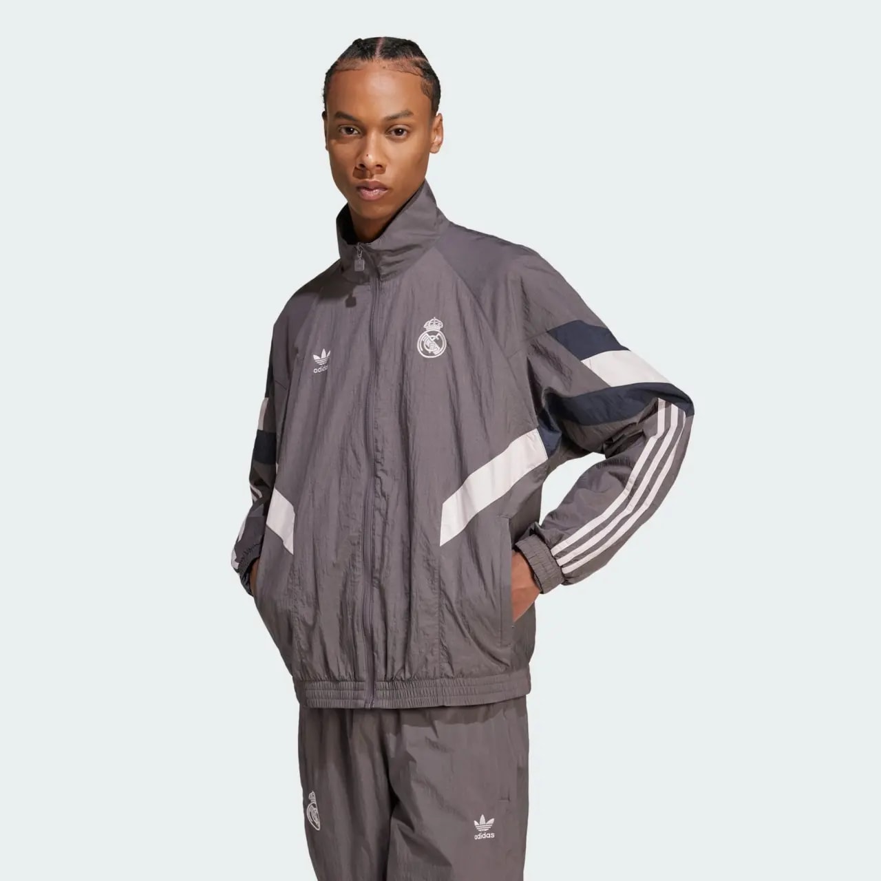 Áo Adidas Real Madrid Originals Track 'Grey' JI9479 — ảnh 4