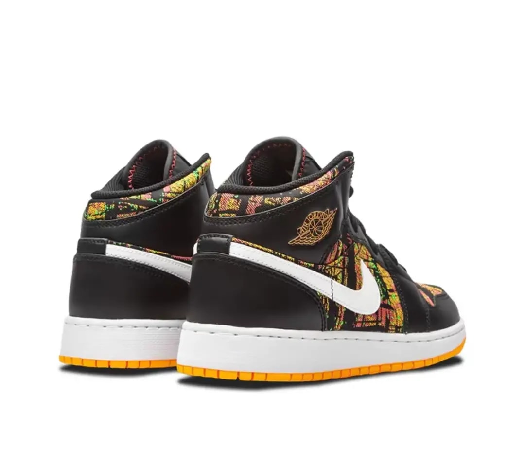 Giày Nike Air Jordan 1 Mid GS 'Black Laser Orange' 555112-003 — ảnh 4