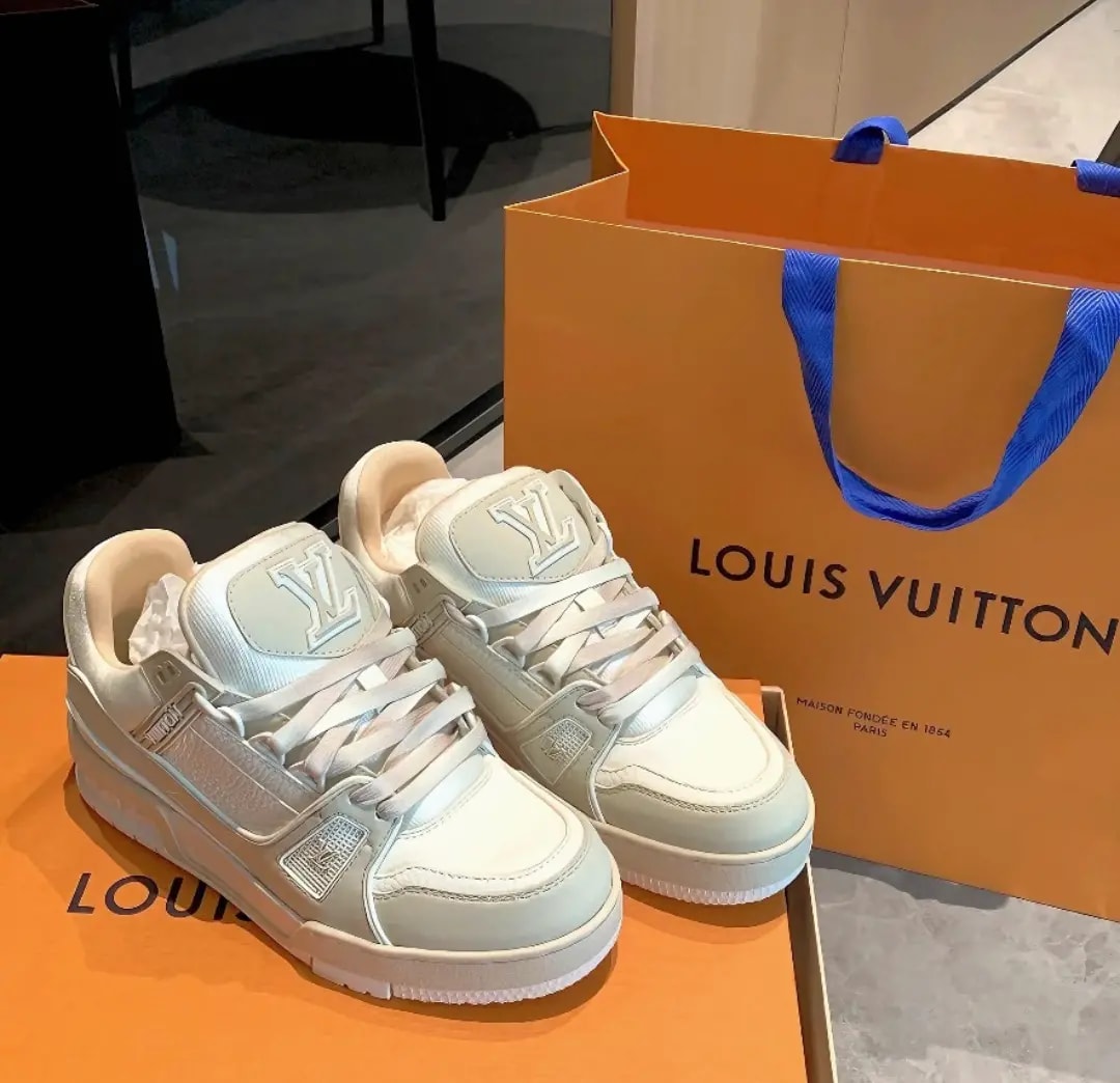 Giày Louis Vuitton Trainer Sneaker 'Beige' 1ADHF6 — ảnh 3
