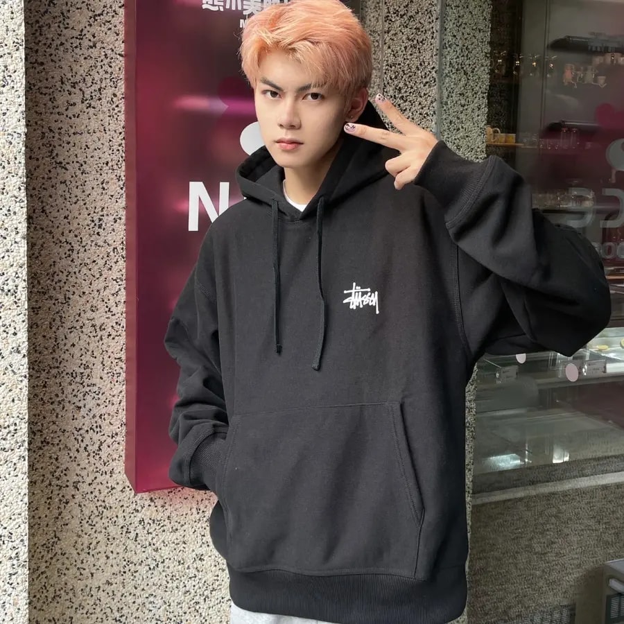 Áo Stussy Basic Stussy Hoodie 'Black' 1924870M — ảnh 2