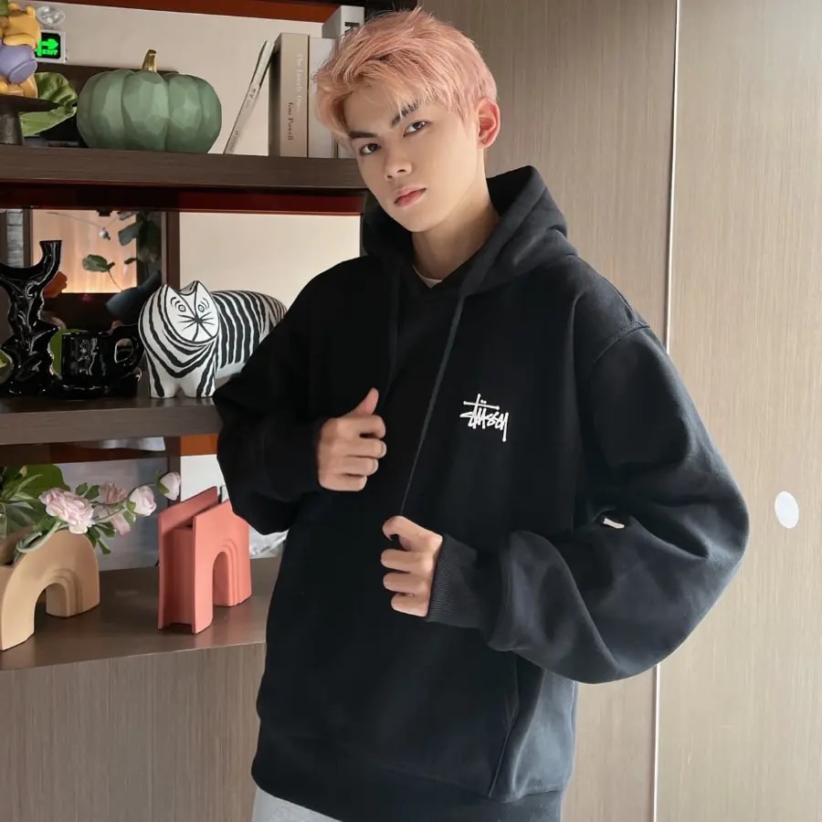 Áo Stussy Basic Stussy Hoodie 'Black' 1924870M — ảnh 3