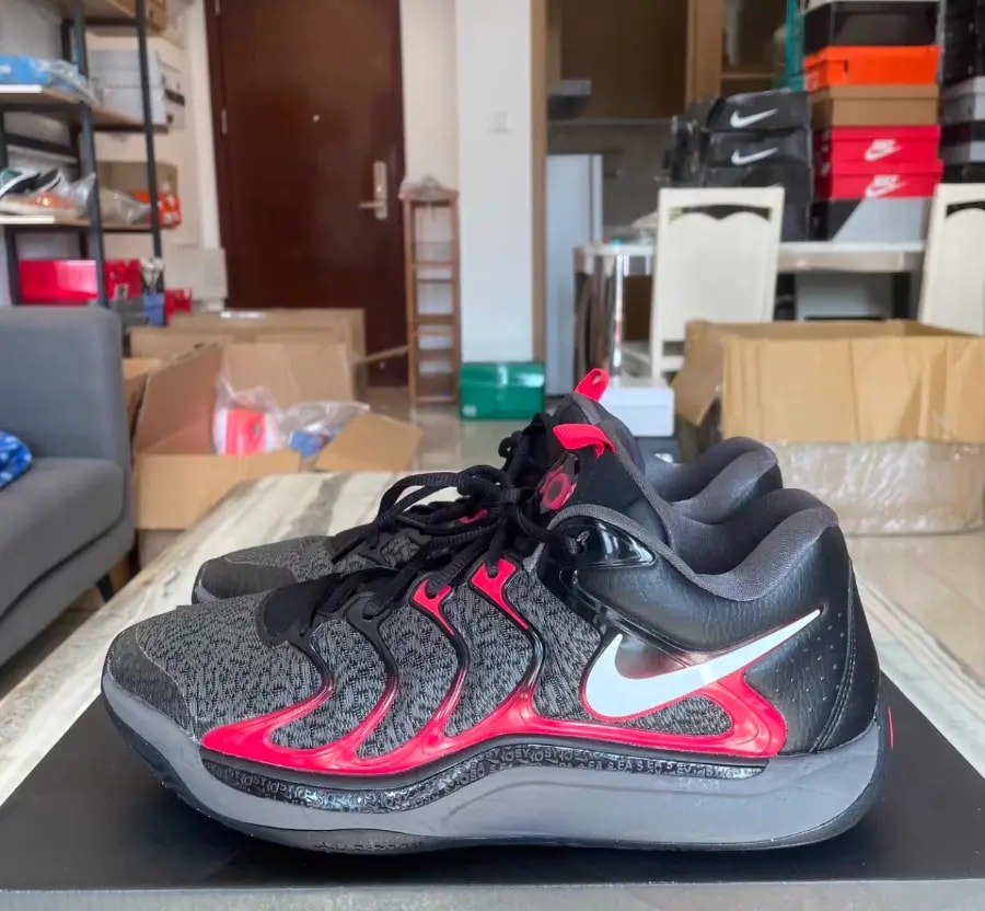 Giày Nike KD17 EP 'Black University Red' FJ9488-001 — ảnh 2