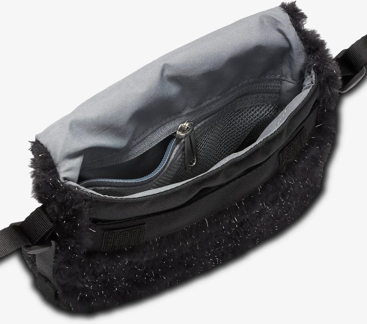 Túi Nike Older Faux Fur Crossbody Bag 'Black' FZ1329-010 — ảnh 4