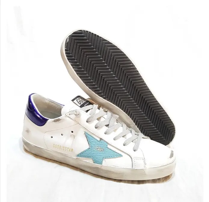 Giày Golden Goose Superstar 'White Sea Blue' G36MS590-U72 — ảnh 4