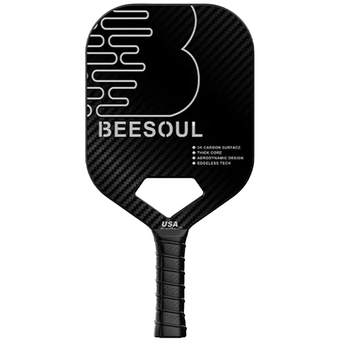 Vợt Pickleball Beesoul PowerStrike Supreme 'Black White' — kich-thuoc: 16mm
