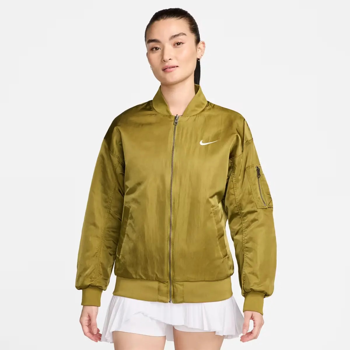 Áo Nike As W NSW VRSTY BMBR JKT 'Pacific Moss' DV7877-307 — ảnh 2
