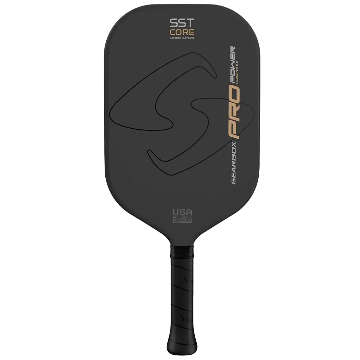 Vợt Pickleball Gearbox Pro Power Elongated 'Black' — kich-thuoc: 14mm