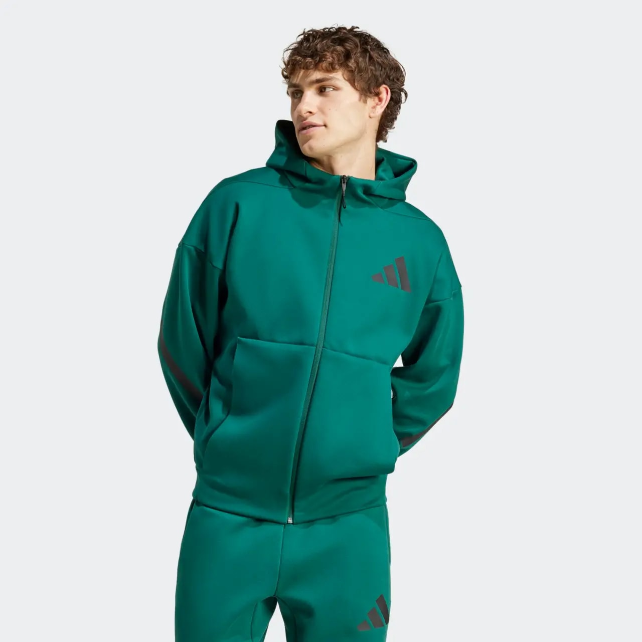 Áo Adidas Z.N.E. Full-Zip Hooded Track Jacket 'Green' JF6539 — ảnh 2