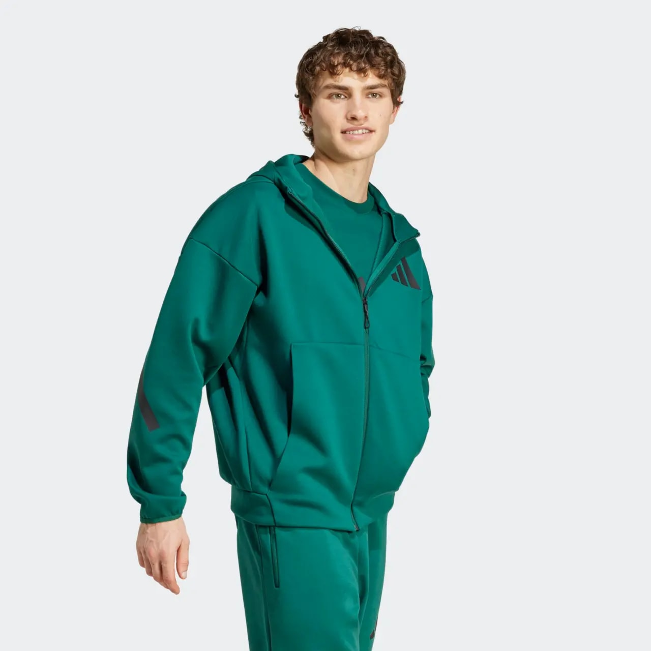 Áo Adidas Z.N.E. Full-Zip Hooded Track Jacket 'Green' JF6539 — ảnh 4