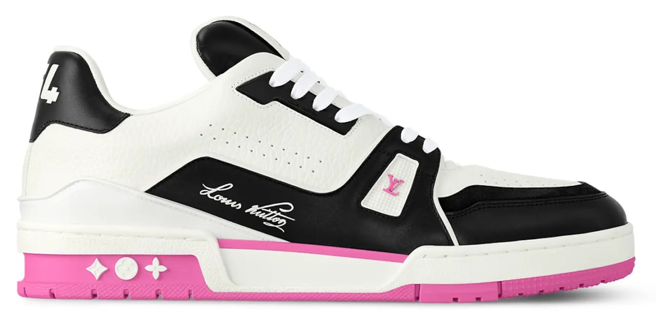 Giày Louis Vuitton LV Trainer 'White Pink' 1ADDZI — kich-thuoc: 37.5