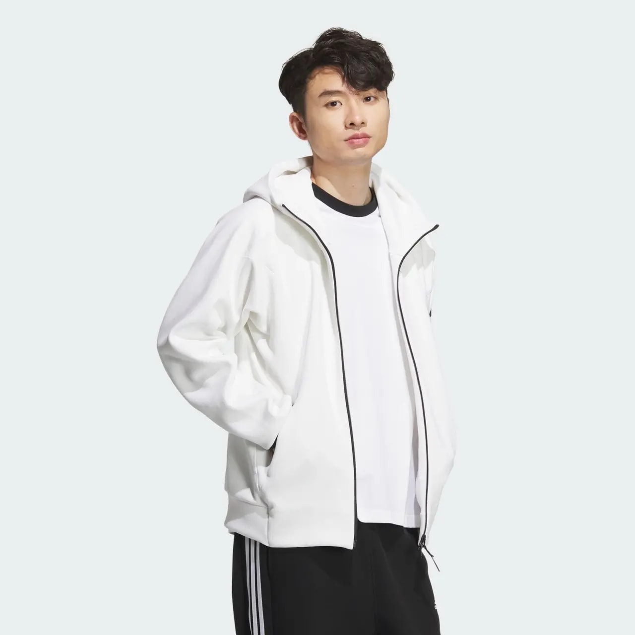 Áo Adidas ZNE Japan Full Zip Hoodie 'White' IX5653 — ảnh 2