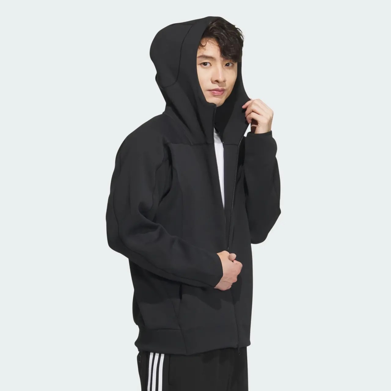 Áo Adidas ZNE Japan Full Zip Hoodie 'Black' IX5654 — ảnh 4
