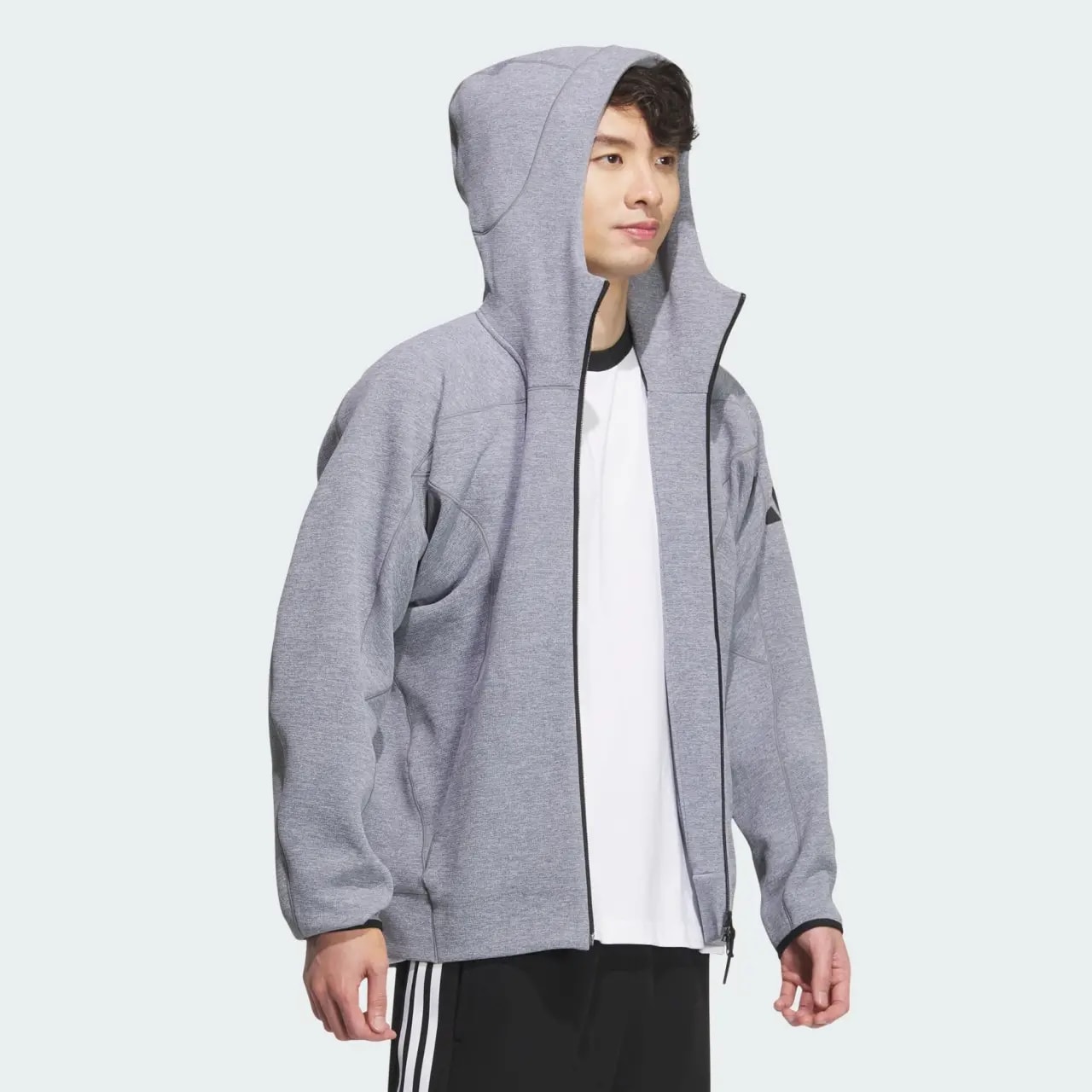 Áo Adidas ZNE Japan Full Zip Hoodie 'Grey' IX5655 — ảnh 3