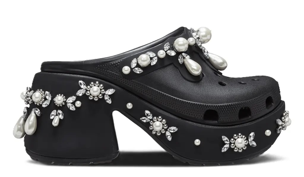 Dép Crocs Siren Heel x Simone Rocha Clog 'Black' 210646-001 — kich-thuoc: 36-37