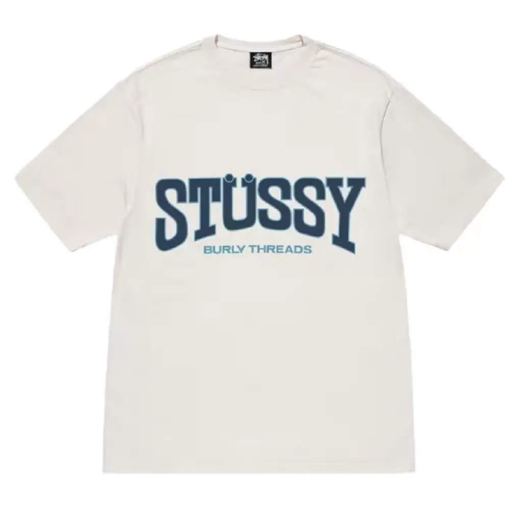 Áo Stussy Burly Threads 'White' 1905027 — kich-thuoc: L