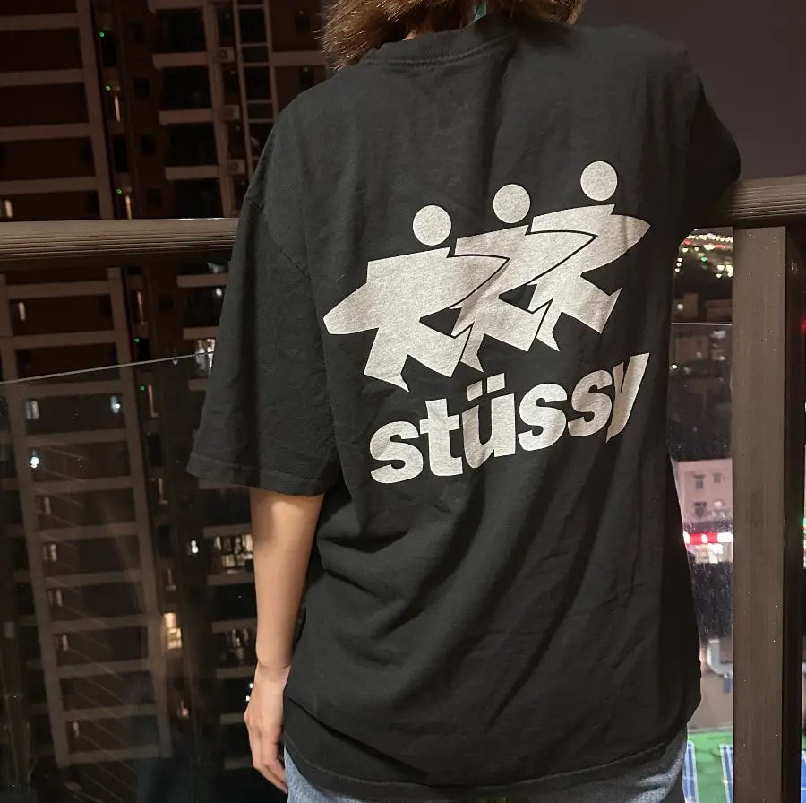 Áo Stussy Surfwalk Pig Dyed Tee 'Black' 1905063 — ảnh 2