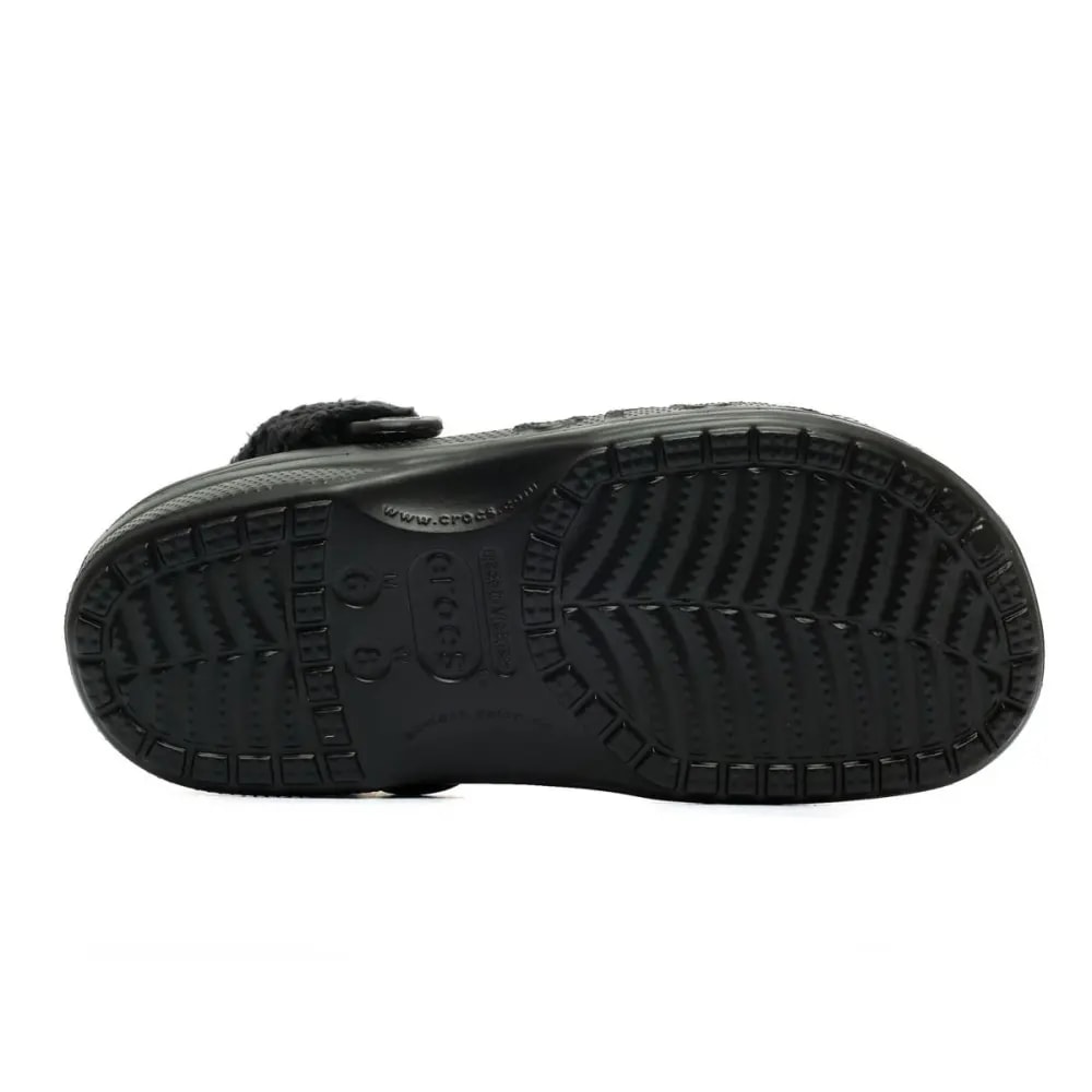 Dép Crocs Baya Lined Fuzz Strap Clog 'Black' 206633-060 — ảnh 5