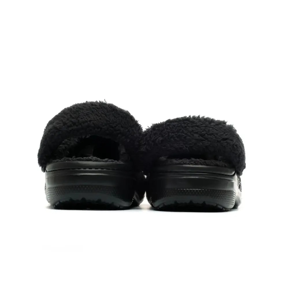 Dép Crocs Baya Lined Fuzz Strap Clog 'Black' 206633-060 — ảnh 4