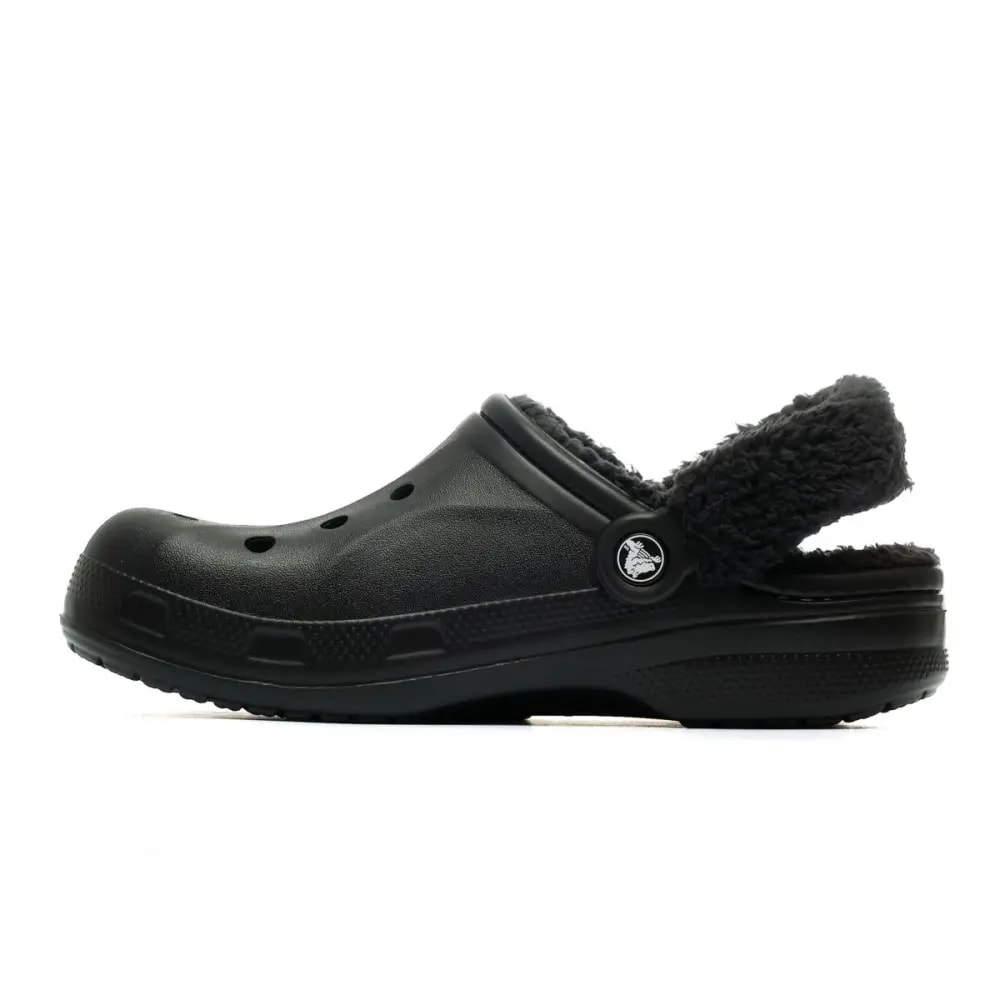 Dép Crocs Baya Lined Fuzz Strap Clog 'Black' 206633-060 — ảnh 3