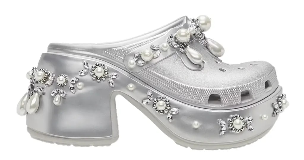 Dép Crocs Siren x Simone Rocha Clog 'Metallic Silver' 210646-041 — kich-thuoc: 36-37