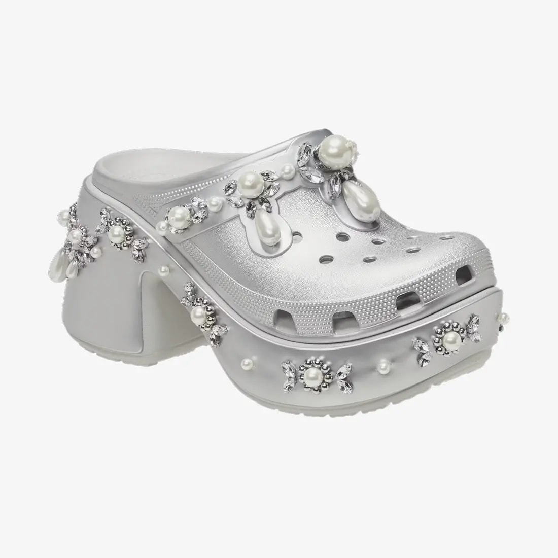 Dép Crocs Siren x Simone Rocha Clog 'Metallic Silver' 210646-041 — ảnh 3