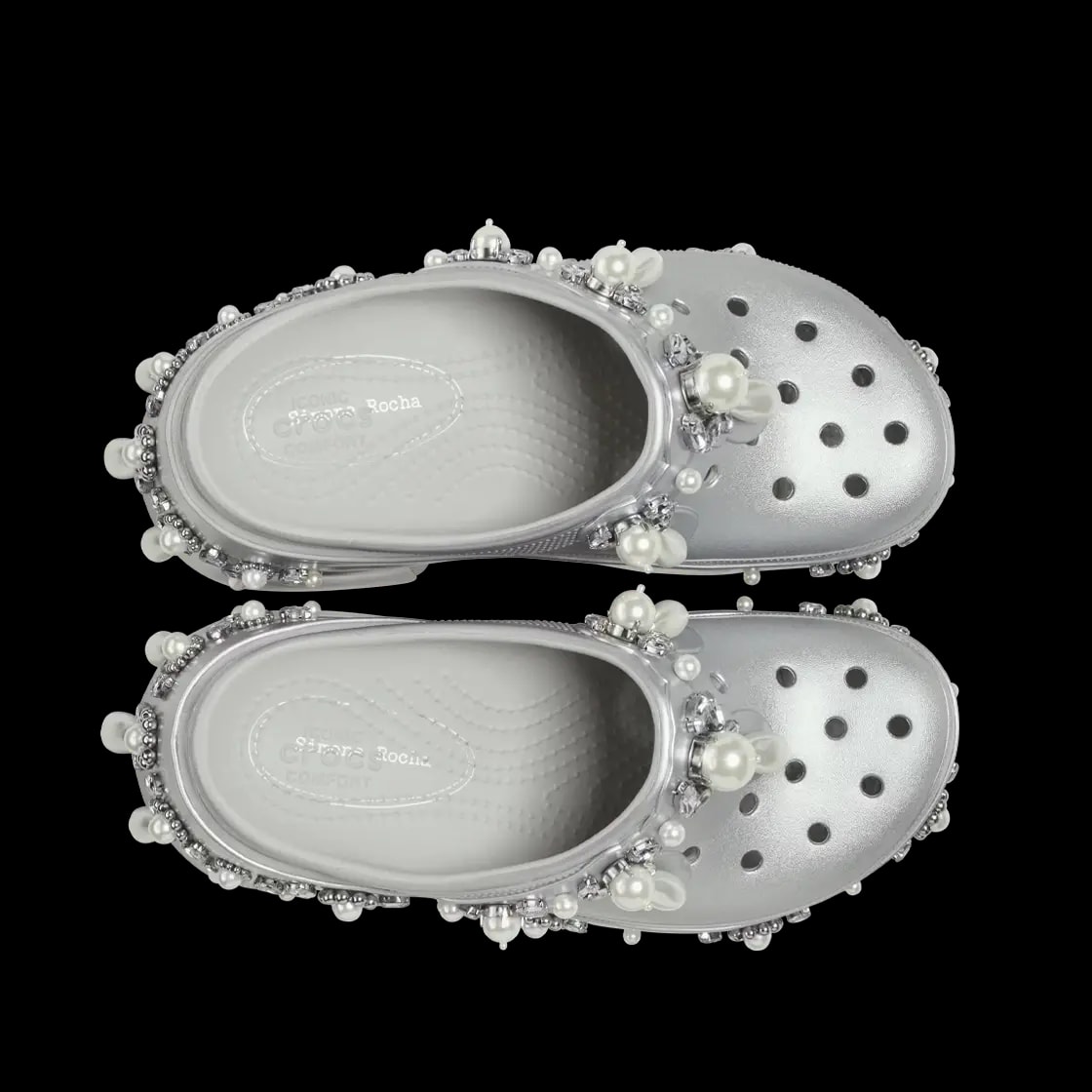 Dép Crocs Siren x Simone Rocha Clog 'Metallic Silver' 210646-041 — ảnh 2