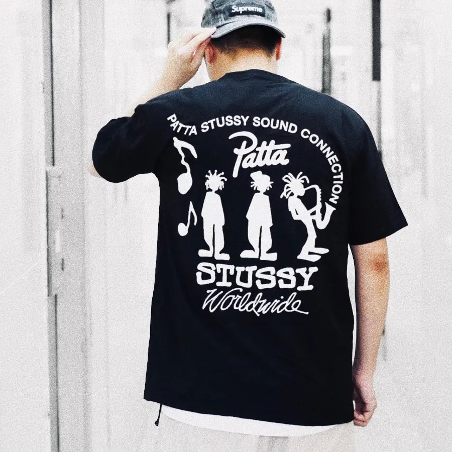 Áo Stussy x Patta Sound Connection Tee 'Black' 3903843 — ảnh 2