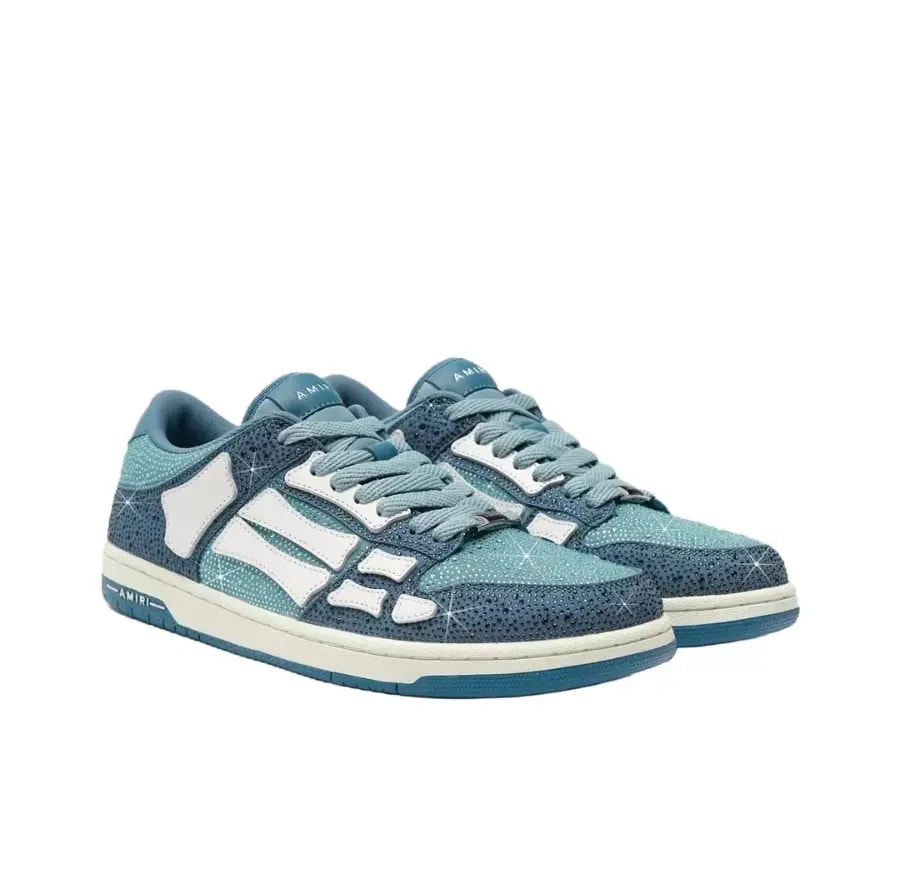 Giày Amiri Crystal Skel-top Low 'Blue' AMFOSR1059-420 — ảnh 2