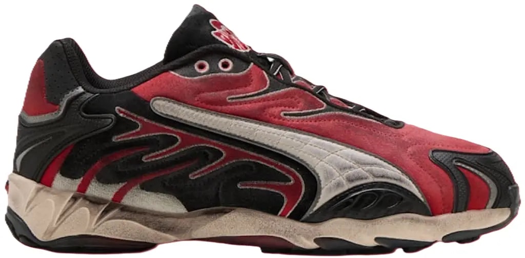 Giày Puma x A$AP Rocky Inhale 'Distressed Black Pop Red' 402453-01 — kich-thuoc: 40