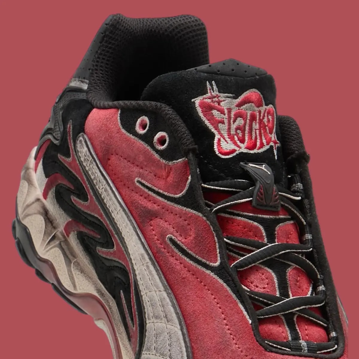 Giày Puma x A$AP Rocky Inhale 'Distressed Black Pop Red' 402453-01 — ảnh 5