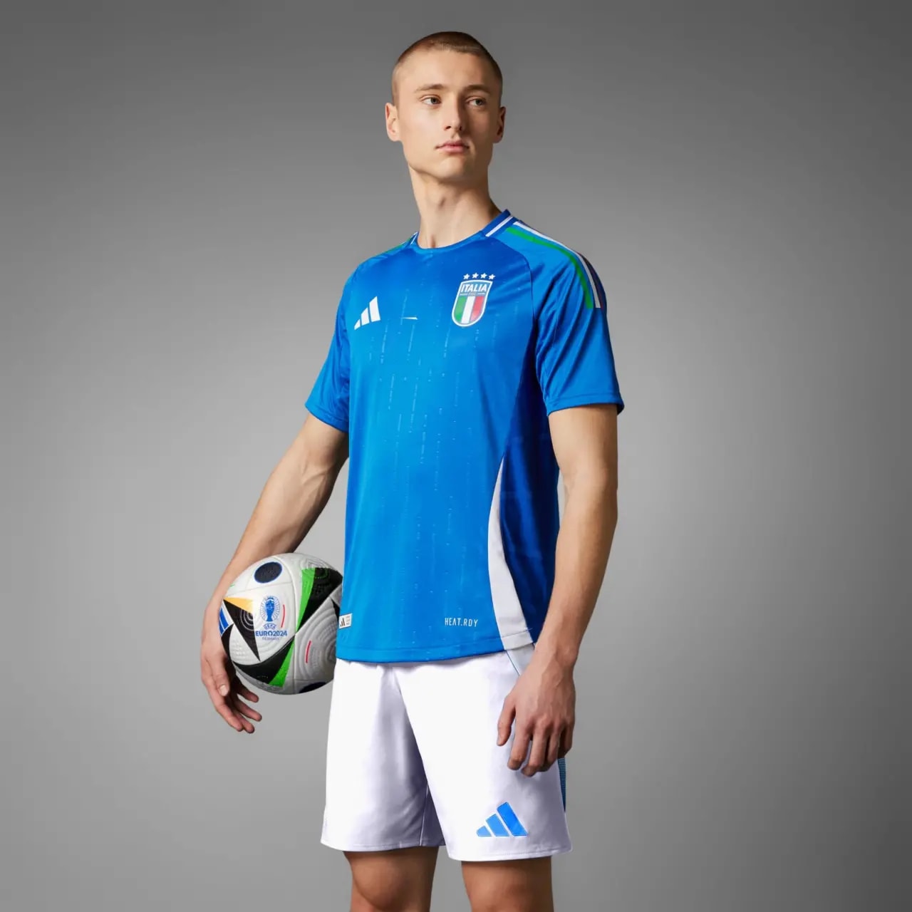 Áo Adidas Italy 2024 Home Authentic Jersey 'Blue' IN0658 — ảnh 2