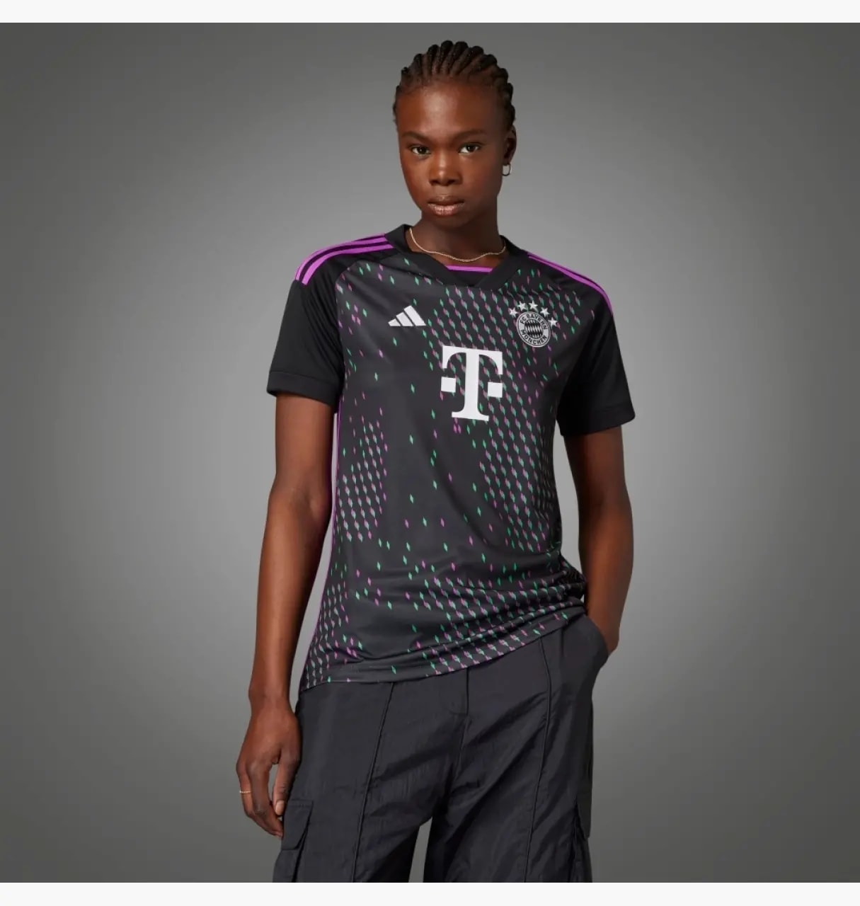 Áo Adidas FC Bayern 23/24 Away Jersey 'Black' IB1491 — ảnh 4