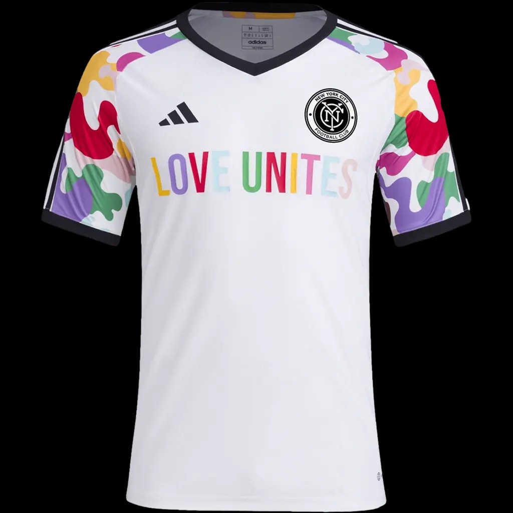 Áo Adidas New York City FC 2023 MLS Pride Pre-Match Jersey 'White' IN9191 — kich-thuoc: S