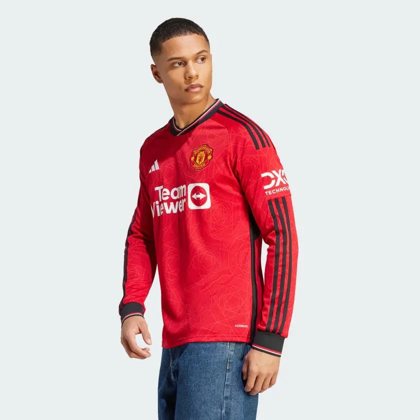 Áo Adidas Manchester United 23/24 Long Sleeve Home Jersey 'Red' IP1729 — ảnh 3