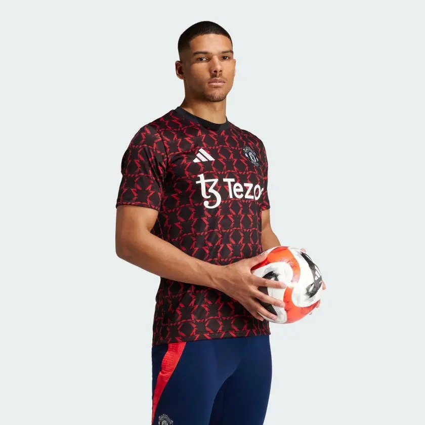 Áo Adidas Manchester United 24/25 Pre-Match Jersey 'Black Red' IT1996 — ảnh 2