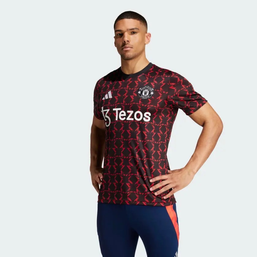 Áo Adidas Manchester United 24/25 Pre-Match Jersey 'Black Red' IT1996 — ảnh 3