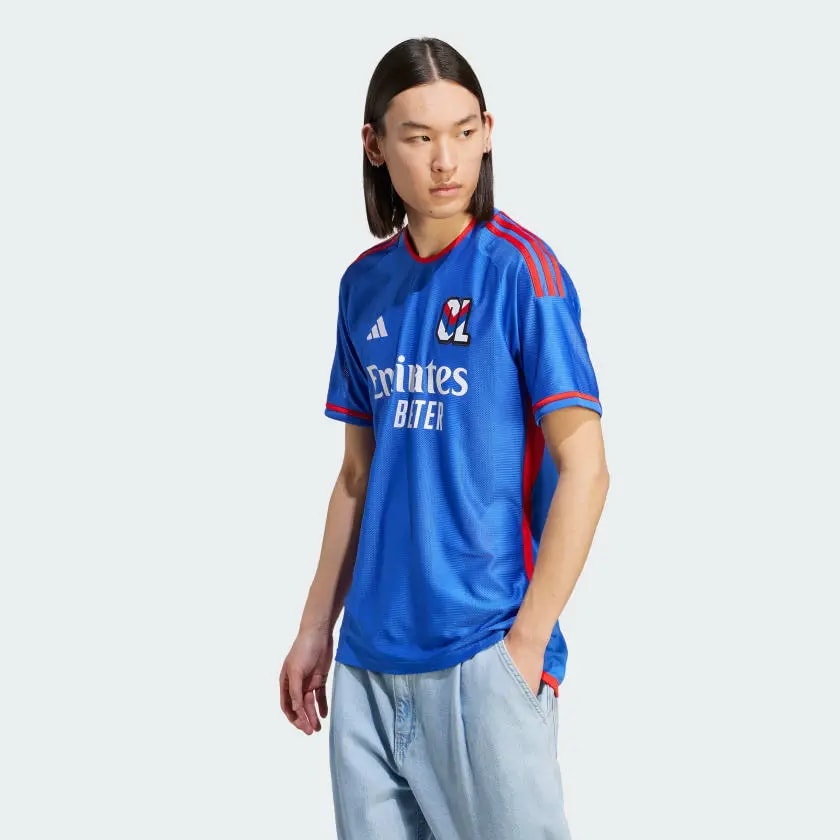 Áo Adidas Olympique Lyonnais 23/24 Away Jersey 'Blue' IB0907 — ảnh 3