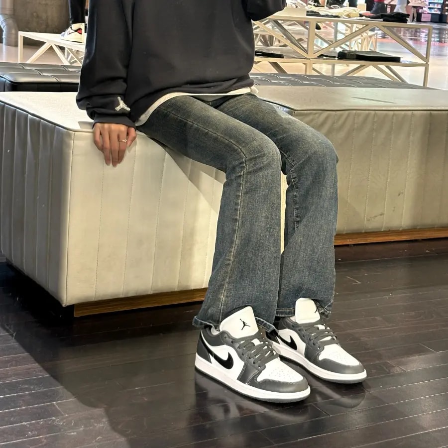 Giày Nike Air Jordan 1 Low GS 'Iron Grey' 553560-152 — ảnh 2