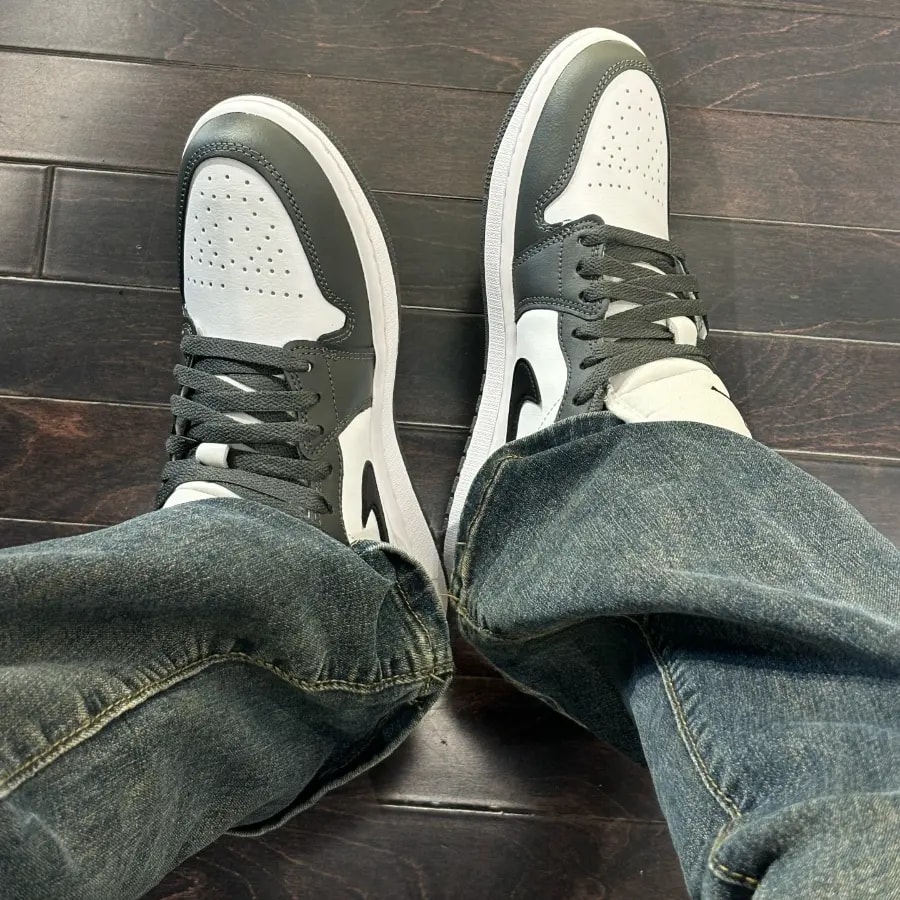 Giày Nike Air Jordan 1 Low GS 'Iron Grey' 553560-152 — ảnh 3