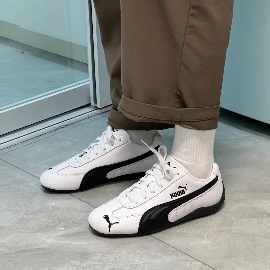 Giày Puma Speedcat OG Leather 'White Black' 401603-02 — ảnh 3