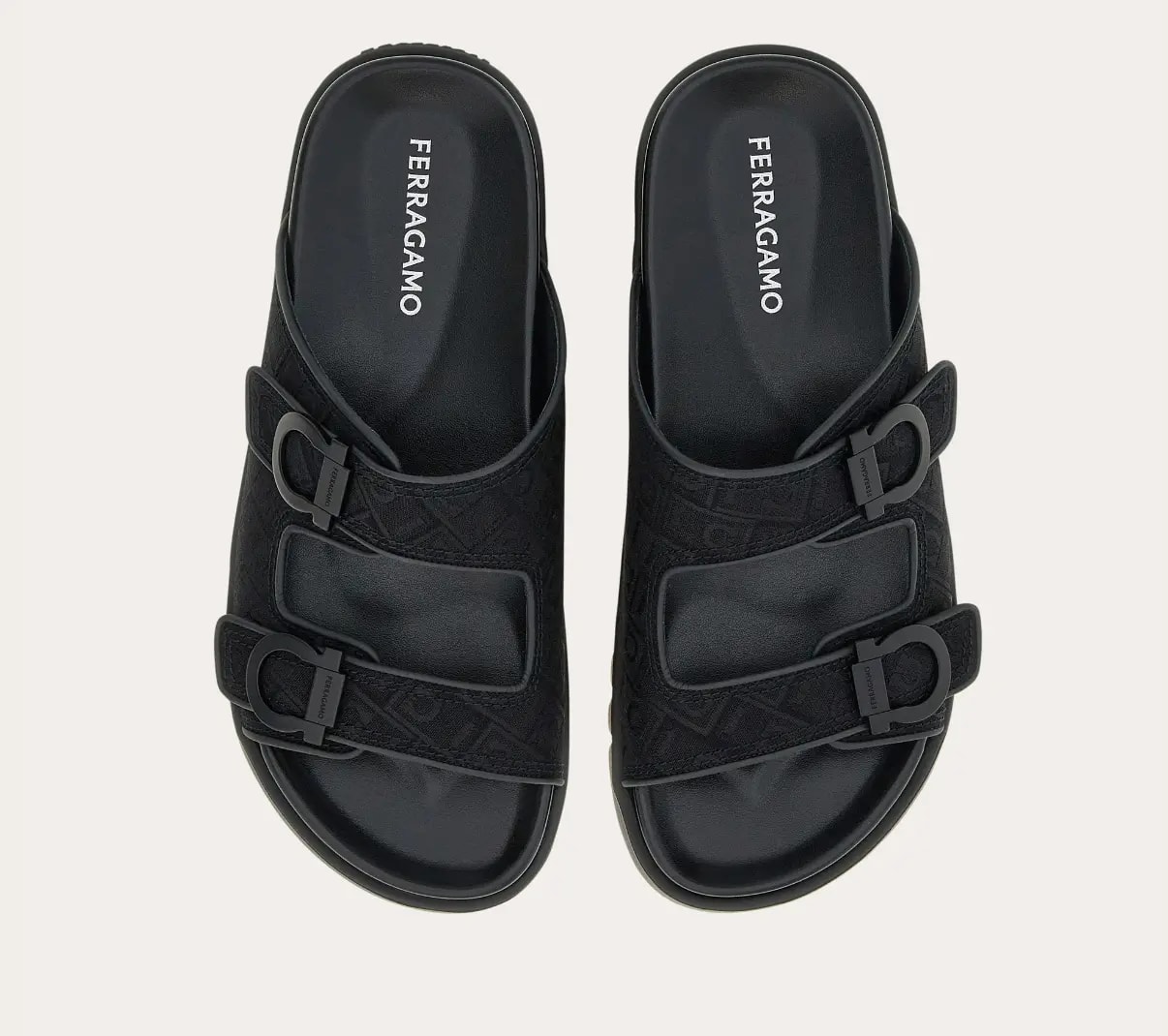 Dép Salvatore Ferragamo Double-strap Sandal 'Black' 029157-775573 — ảnh 5