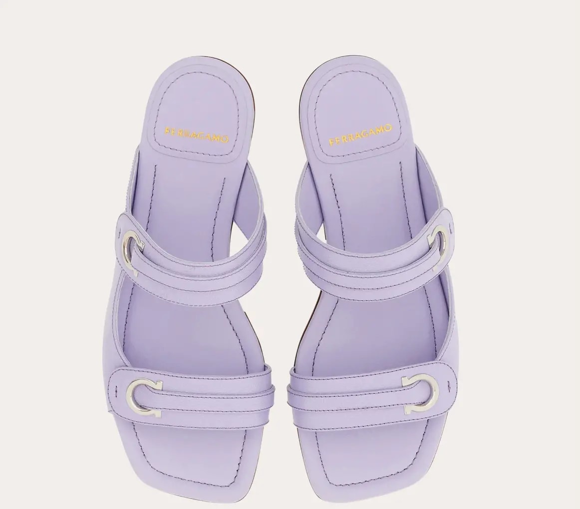 Dép Salvatore Ferragamo Gancini Ornament 'Lavender' 01I199-774674 — ảnh 5