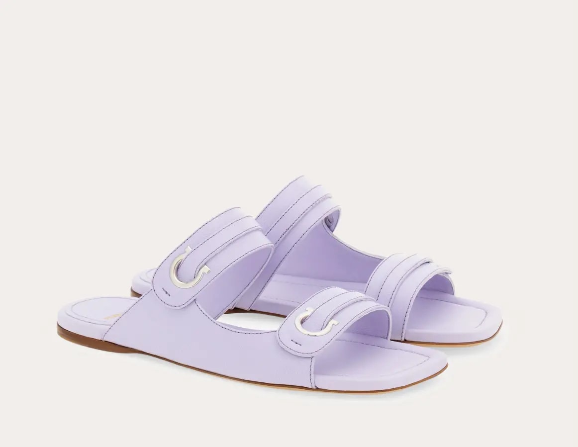 Dép Salvatore Ferragamo Gancini Ornament 'Lavender' 01I199-774674 — ảnh 3