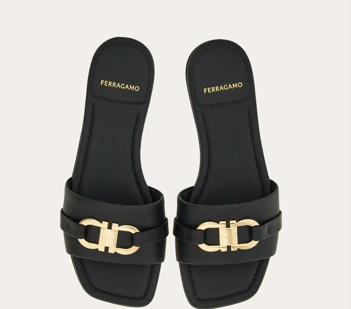 Dép Salvatore Ferragamo Flat Slide 'Black' 01G997-769636 — ảnh 5