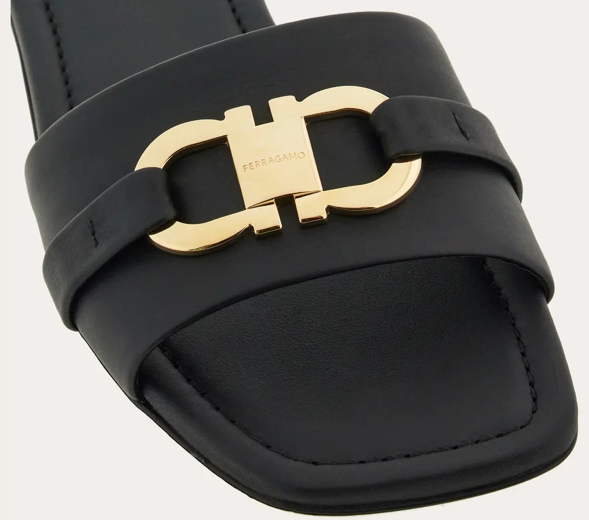 Dép Salvatore Ferragamo Flat Slide 'Black' 01G997-769636 — ảnh 2
