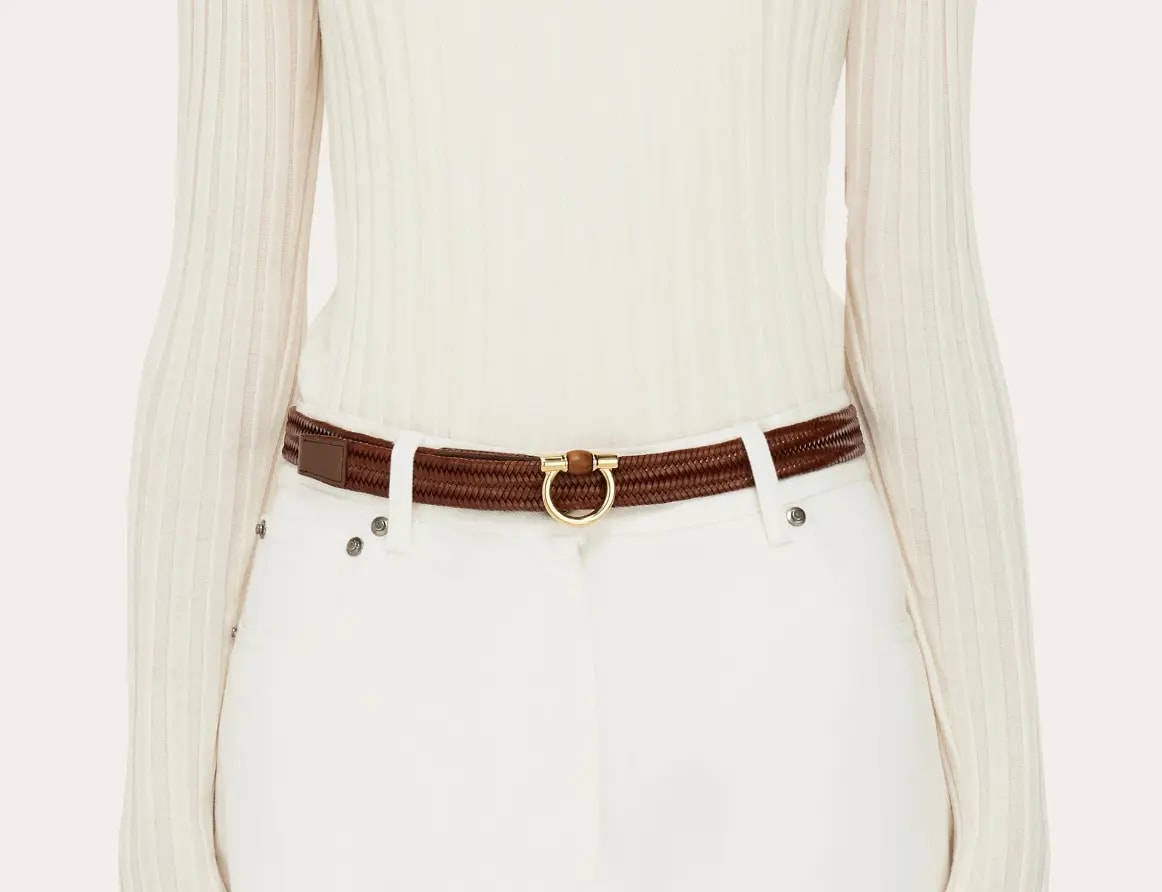 Thắt Lưng Salvatore Ferragamo Fixed Gancini Belt 'Cocoa' 230309-771349 — ảnh 2