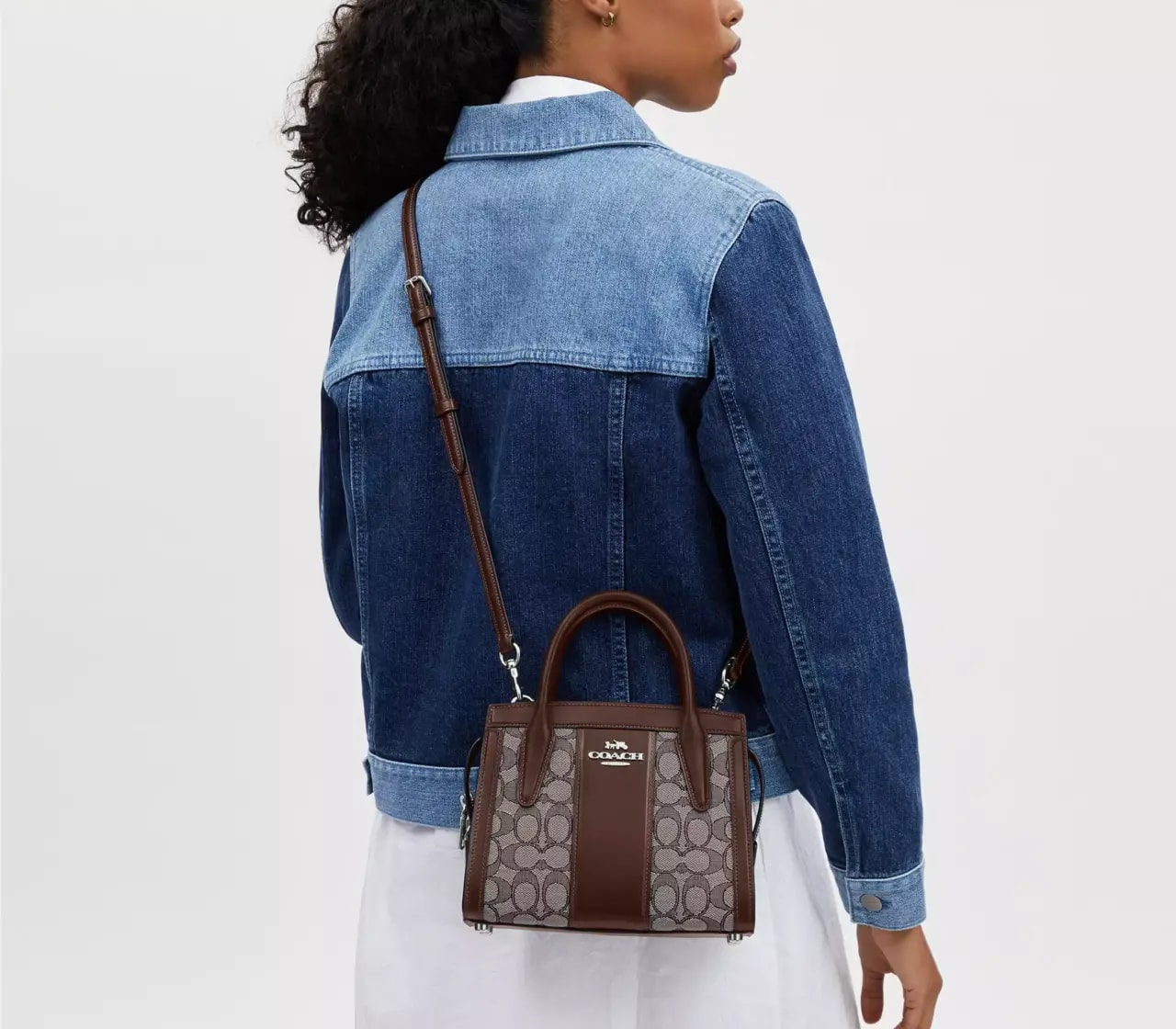 Túi Coach Andrea Carryall In Signature Jacquard 'Brown' CT766-SVS8S — ảnh 3