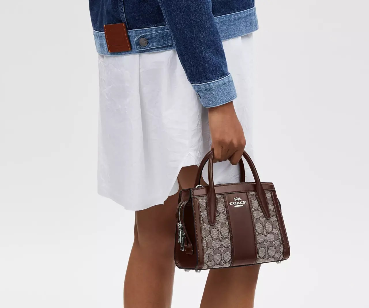 Túi Coach Andrea Carryall In Signature Jacquard 'Brown' CT766-SVS8S — ảnh 2