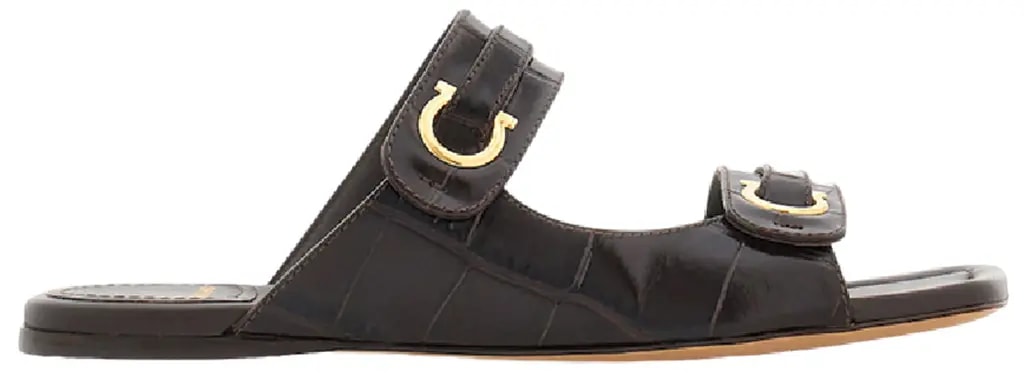 Dép Salvatore Ferragamo Gancini Ornament 'Black' 01I199-774580 — kich-thuoc: 36.5